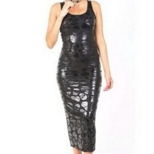 Iron Fist Skullz Club Maxi Dress Black L